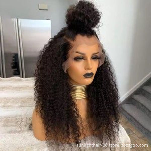 Sunlight Perruque bresiliennes Lace Frontal Wig mongole naturelle crepue cheveux boucles13X4HD dentelle perruque pour femmes